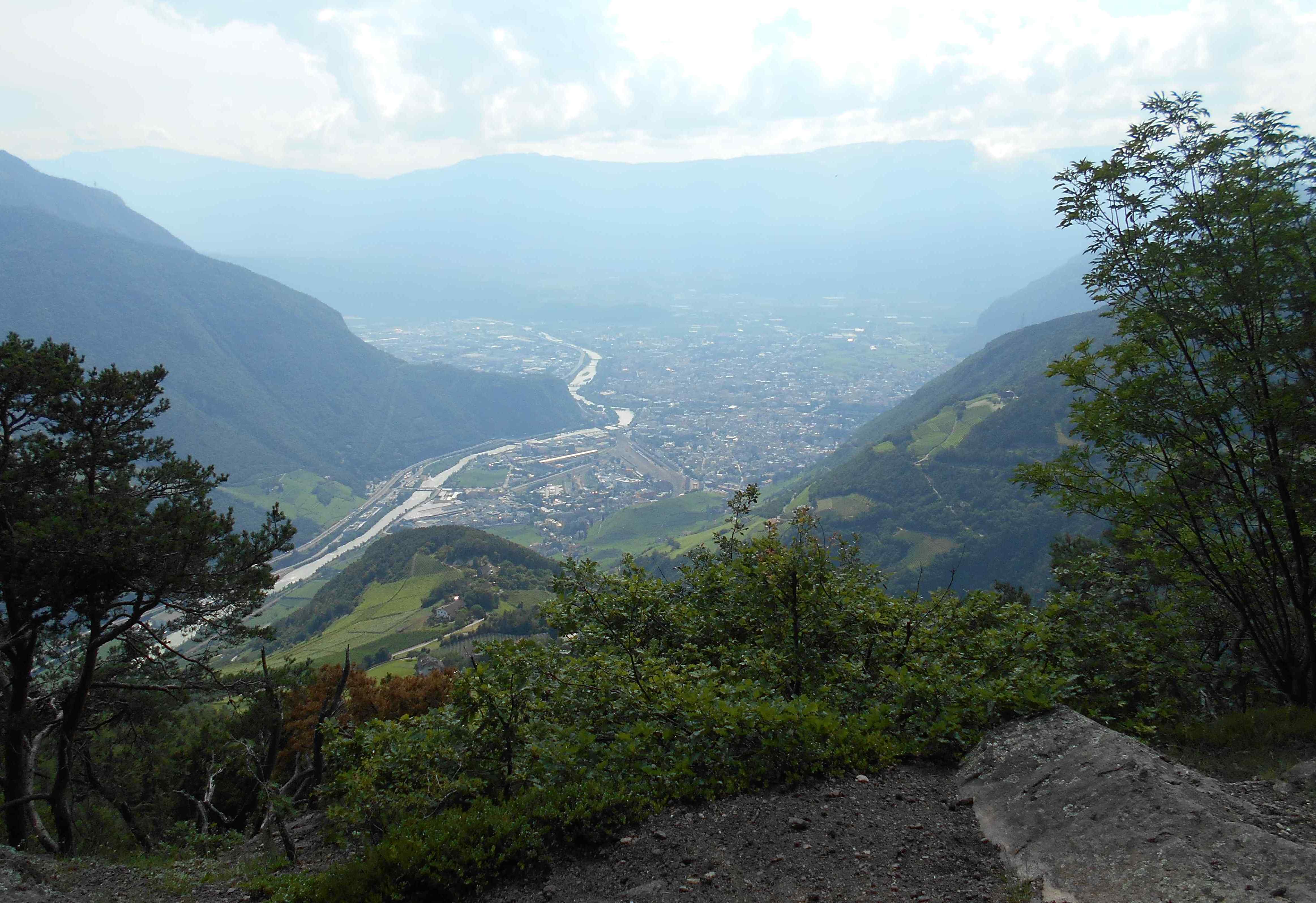 Vista su Bolzano dal sentiero 13